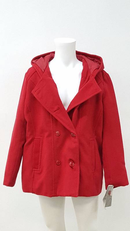 lot 676 image: Womens Hooded Peacoat - Size XL