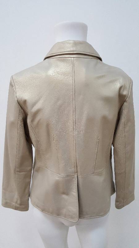 lot 719 image: Womens Brandon Thomas Leather & Satin Jacket - Size L