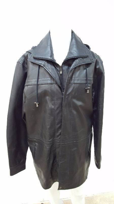 Men's 23rd St. Black Leather Jacket - Size M | Coats, Jackets & Outdoor ...