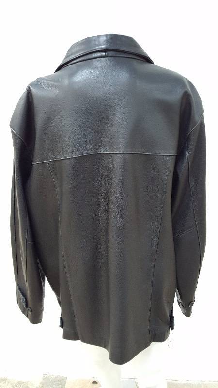 lot 721 image: Mens Hugo Boss Black Leather Jacket - Size XXXL