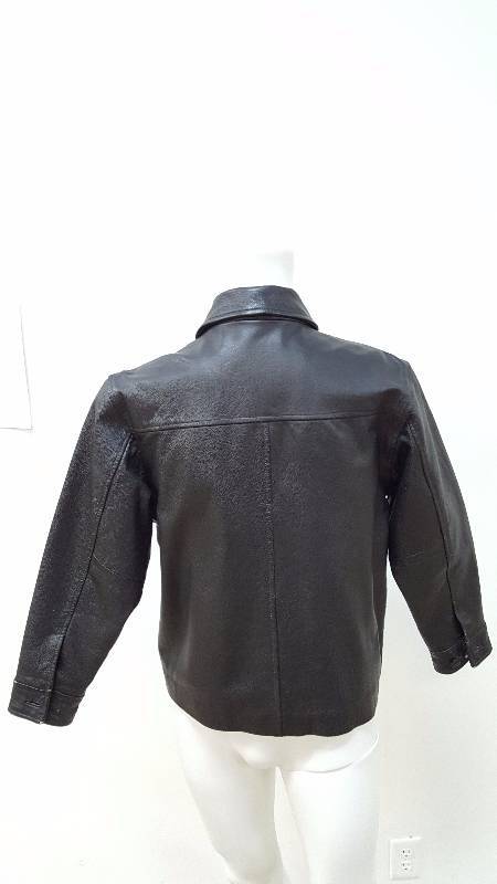 lot 726 image: Kids Gap Black Leather Jacket - Size XL (KIDS)