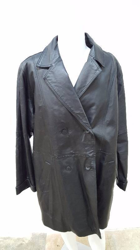 black leather jacket size 20