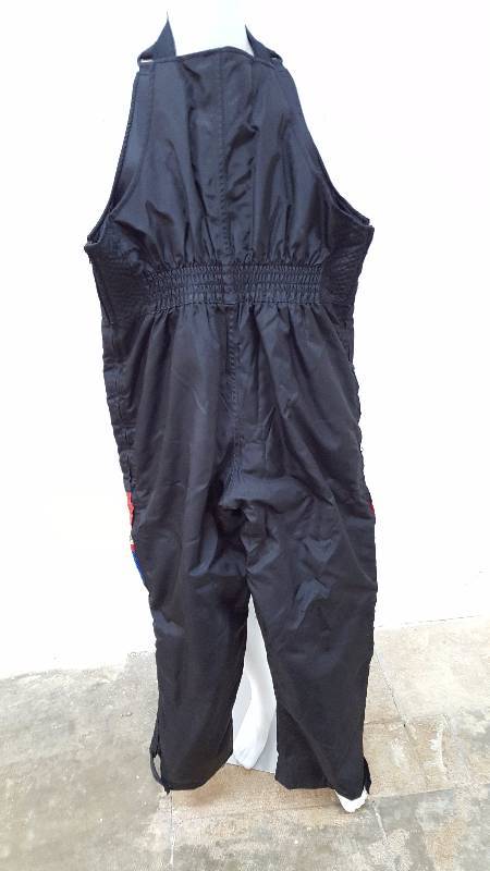 lot 752 image: Yamaha Racing Snowmobile Bibs  Overalls w Red White and Blue Stripes - Size Large
