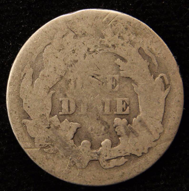 1875CC CARSON CITY CC IN WREATH SILVER DIME