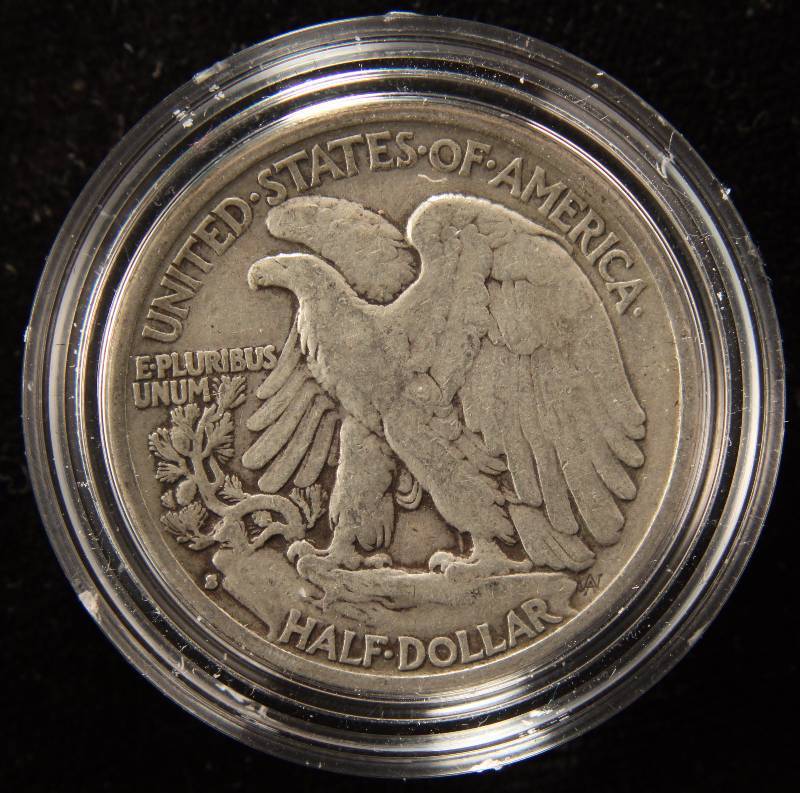 1935-S WALKING LIBERTY SILVER HALF DOLLAR IN AIRTITE