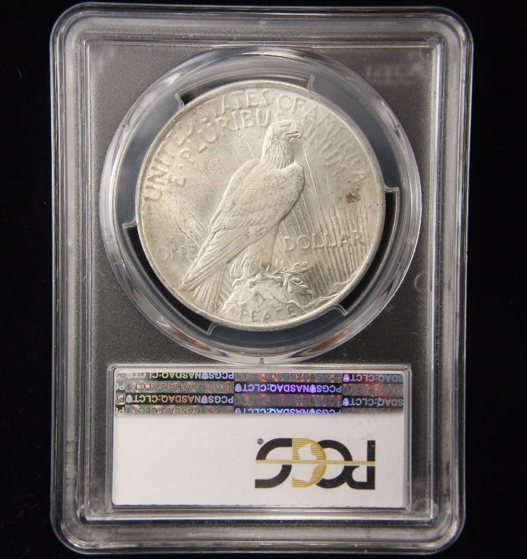 1922 PEACE SILVER DOLLAR MS61 PCGS