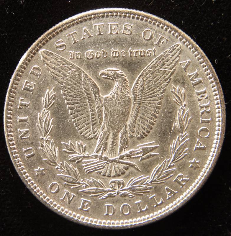 1896 MORGAN SILVER DOLLAR UNC DETAILS CLEANED