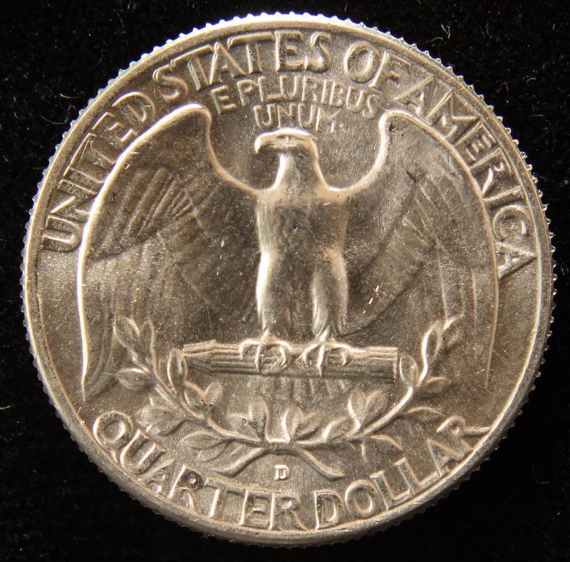1964-D WASHINGTON SILVER QUARTER BU