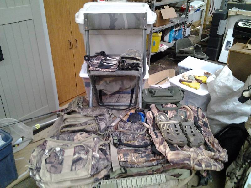 Folding Camo Chair, Cabelas Back Pack With Hydration Pack, Other Camo Bags