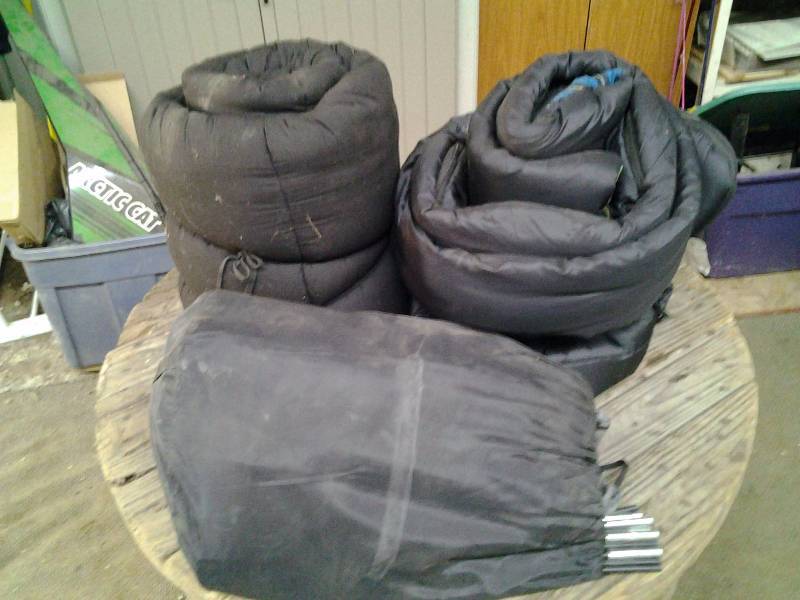 2-Sleeping Bags, 1-Tent