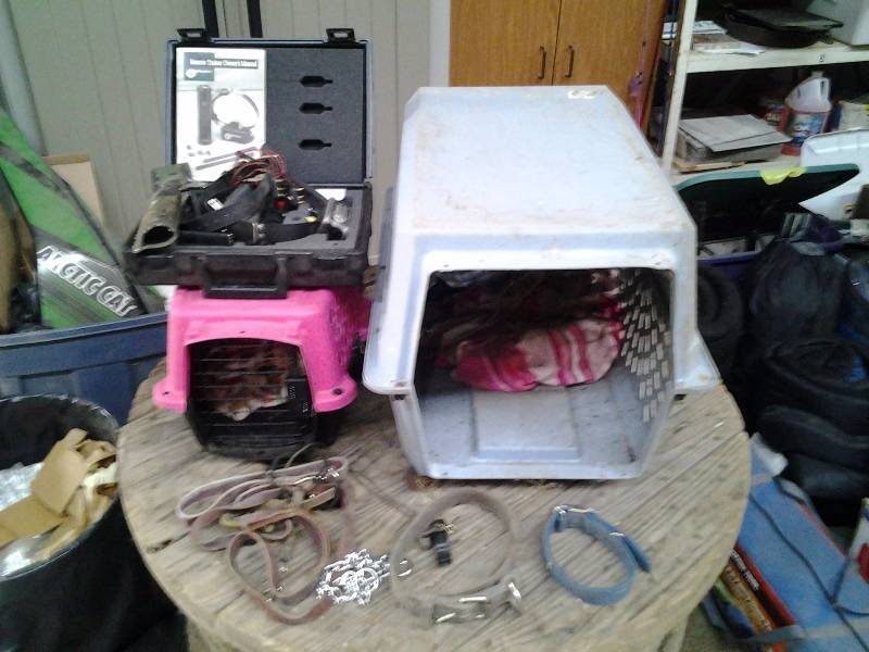 2-Pet Crates, Leashes, Collars, Remote Dog Trainer