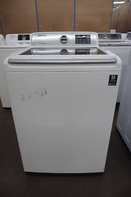 PREVIOUSLY OWNED - Scratch and Dent - Samsung Model # (WA45H7000AW) Top-Loading Washer - 4.5 cu ft - White Color -    Tested Works - MSRP $899.99