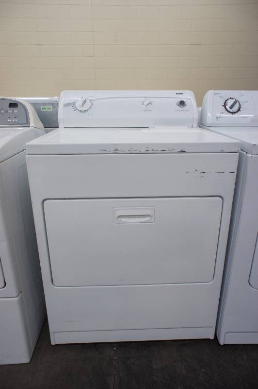 PREVIOUSLY OWNED - Scratch and Dent - KENMORE -  Model # (DWJR-ELE 2406028) -  Front-Loading Electric Dryer - White -   Tested Works - MSRP $ 799.99