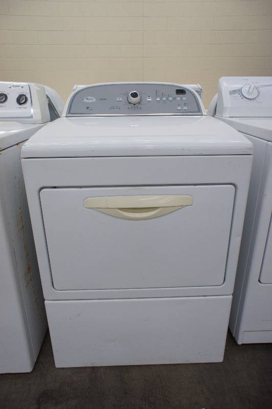 PREVIOUSLY OWNED - Scratch and Dent - WHIRLPOOL  -  Model # (WED5600XWO) -  Front-Loading Electric Dryer - White -   Tested Works - MSRP $ 799.99
