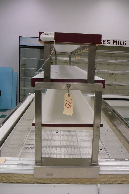 Stainless & wooden Display Shelf