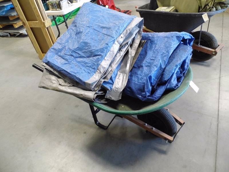 Wheelbarrow w Tarps