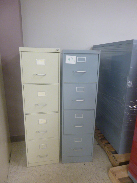 lot 9 image: 2 4 Drawer Metal File Cabinets