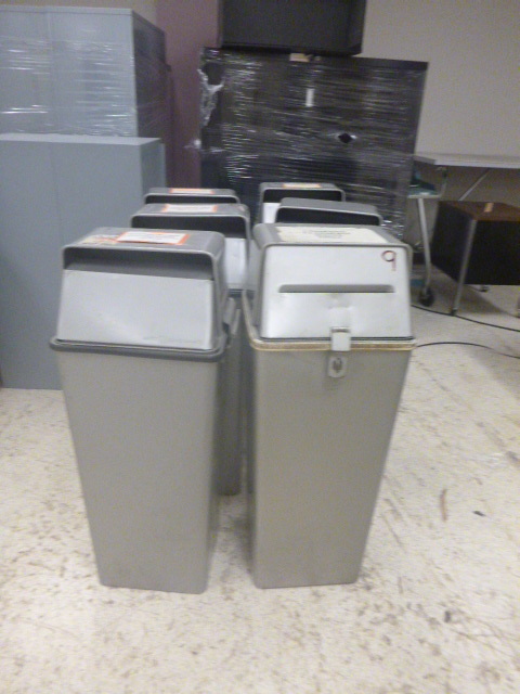 lot 13 image: 6 Metal Garbage Cans