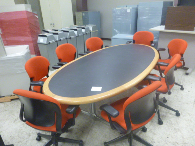 lot 45 image: Conference Room Table with 8 Chairs