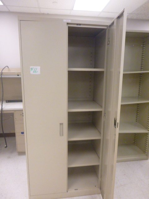 lot 66 image: 3 Metal Supply Cabinets