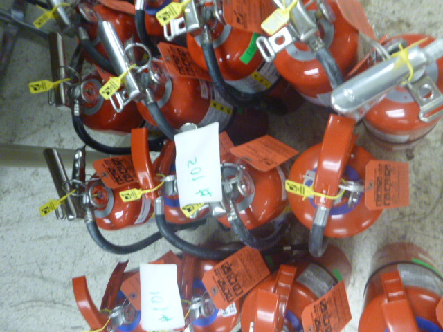lot 102 image: 4 Fire Extinguishers