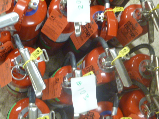 lot 103 image: 4 Fire Extinguishers