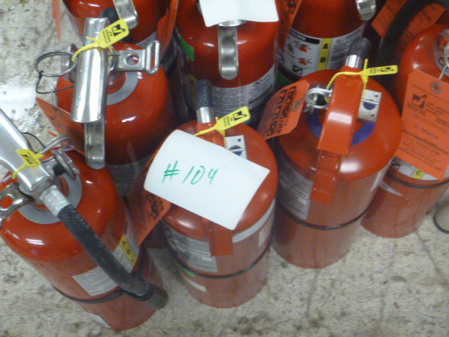lot 104 image: 5 Fire Extinguishers