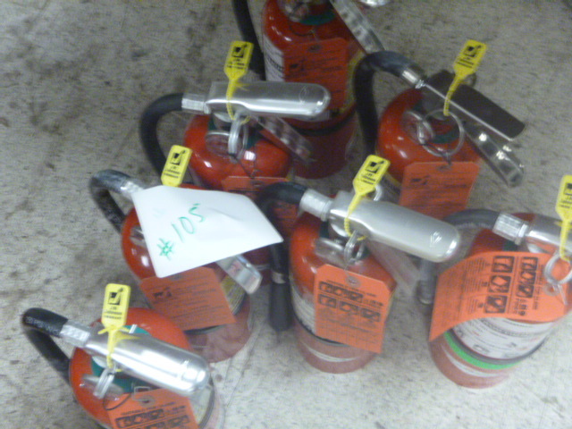 lot 105 image: 7 Fire Extinguishers