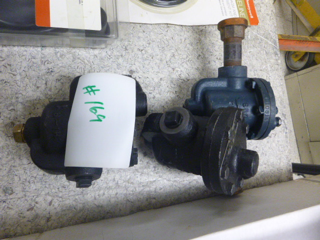lot 169 image: 2 NEW and 1 Used Steam Traps