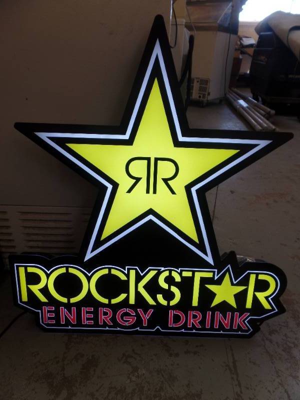 lot 504 image: ROCKSTAR LIGHT UP SIGN