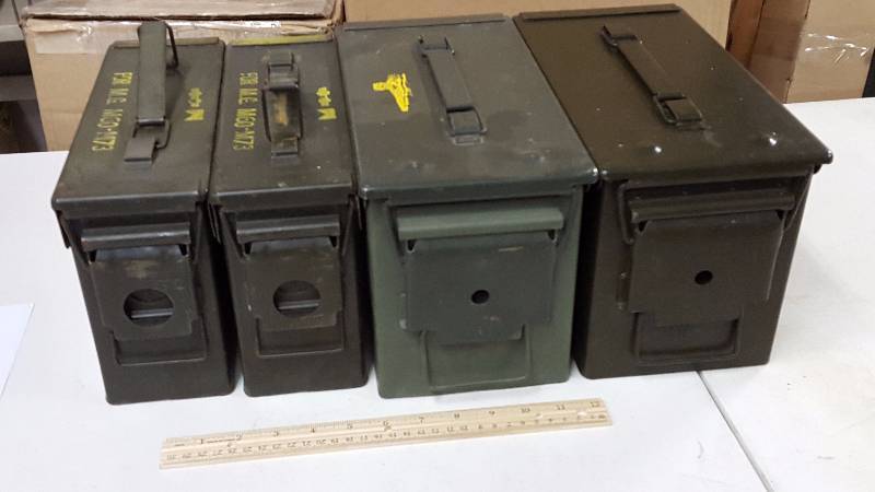 lot 13 image: (4) US Military Ammo Boxes