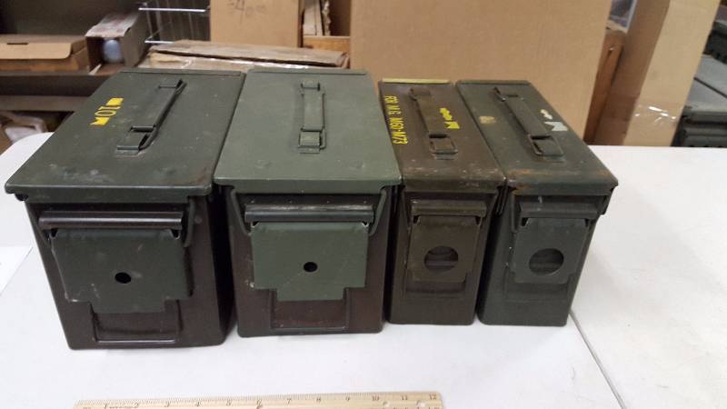lot 14 image: (4) US Military Ammo Boxes