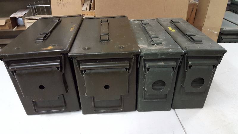 lot 17 image: (4) US Military Ammo Boxes