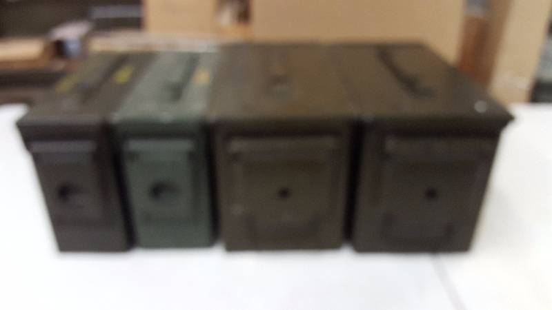 lot 18 image: (4) US Military Ammo Boxes