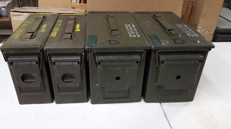 lot 19 image: (4) US Military Ammo Boxes