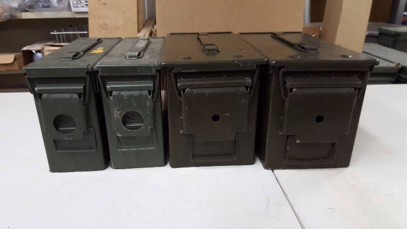 lot 20 image: (4) US Military Ammo Boxes