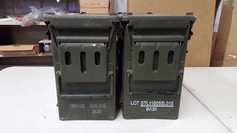 lot 30 image: (2) US Military Ammo Boxes