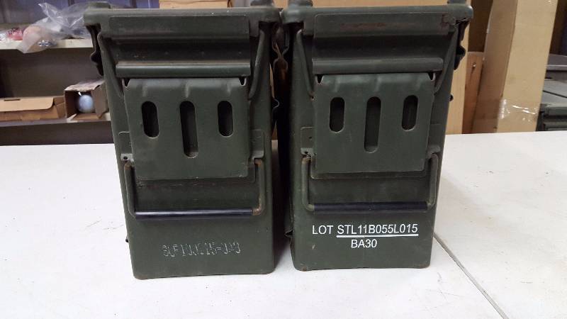lot 31 image: (2) US Military Ammo Boxes