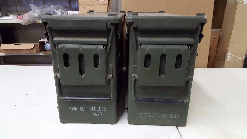 lot 33 image: (2) US Military Ammo Boxes