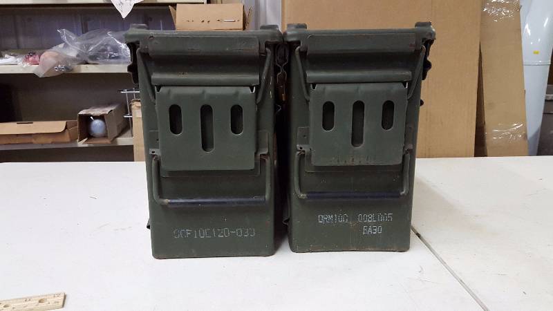lot 34 image: (2) US Military Ammo Boxes