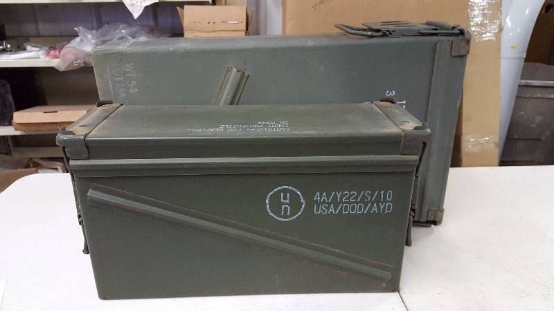 lot 36 image: (2) US Military Ammo Boxes