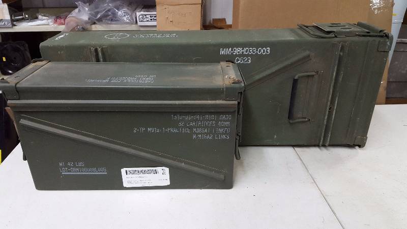 lot 37 image: (2) US Military Ammo Boxes