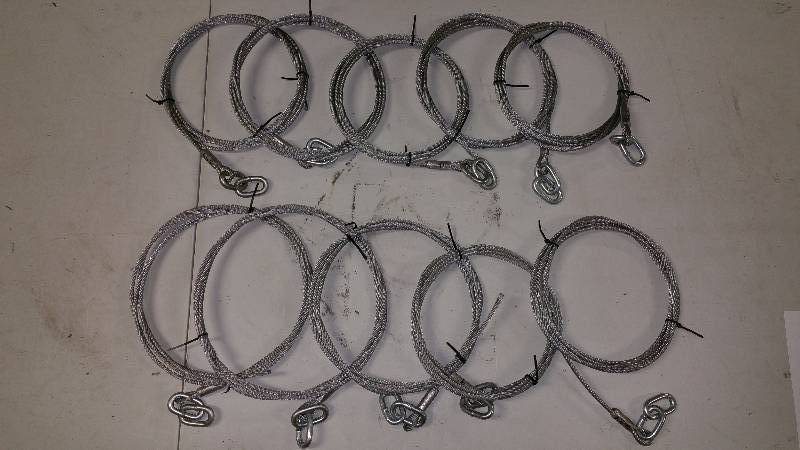 lot 106 image: (10) 9 Steel 316 Braided Cables
