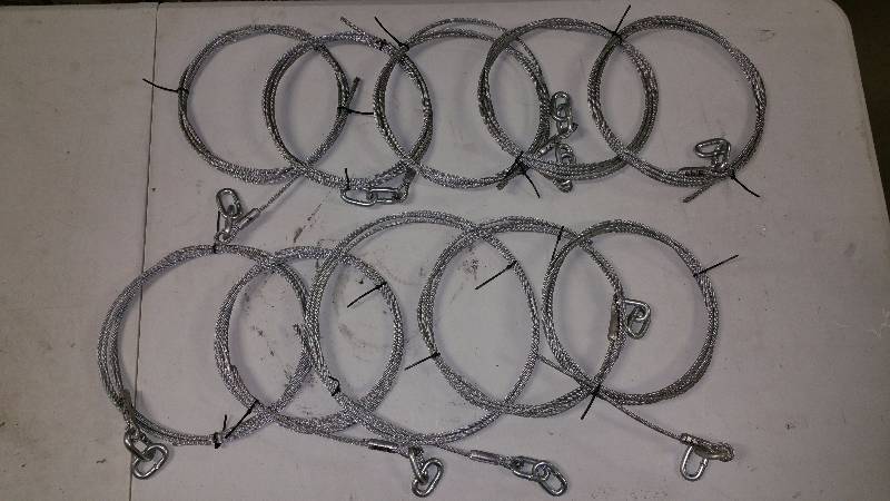 lot 107 image: (10) 9 Steel 316 Braided Cables