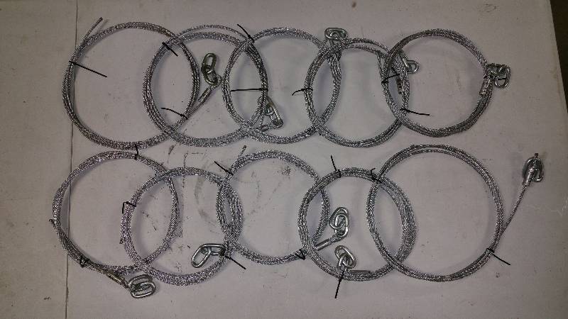 lot 109 image: (10) 9 Steel 316 Braided Cables