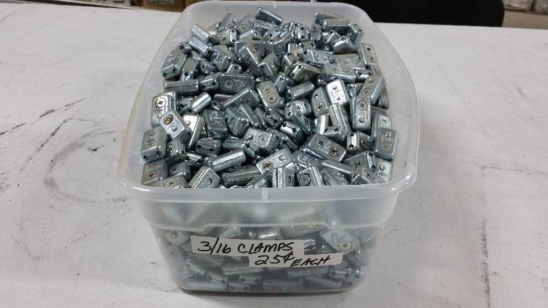 lot 111 image: 316 Steel Cable Clamps