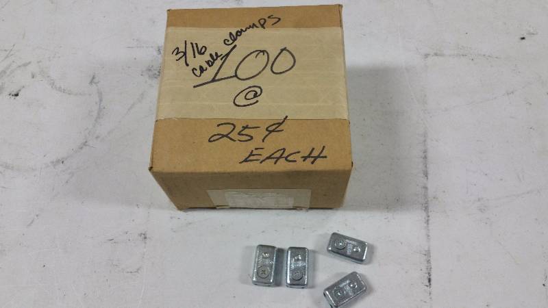 lot 112 image: (100) 316 Steel Cable Clamps