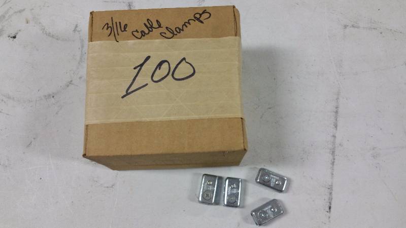 lot 113 image: (100) 316 Steel Cable Clamps