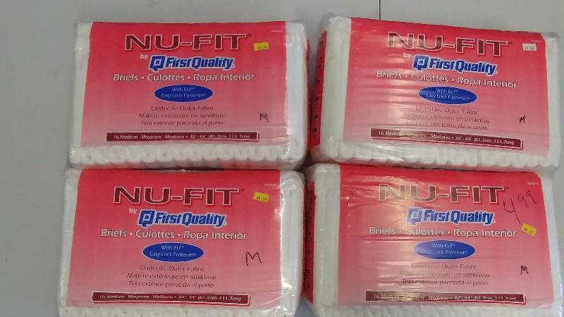 lot 198 image: (4) 16 Pack of Nu-Fit Absorbant Underwear