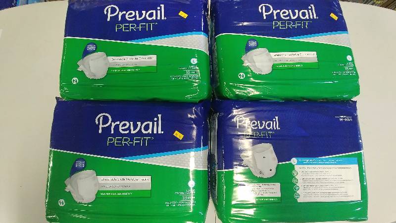 lot 200 image: (4) 18 Pack of Prevail Absorbant Underwear